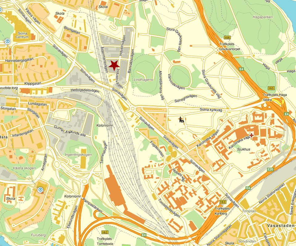 Karta-Industrivgen i Solna