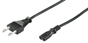 Apparatkabel C7 svart